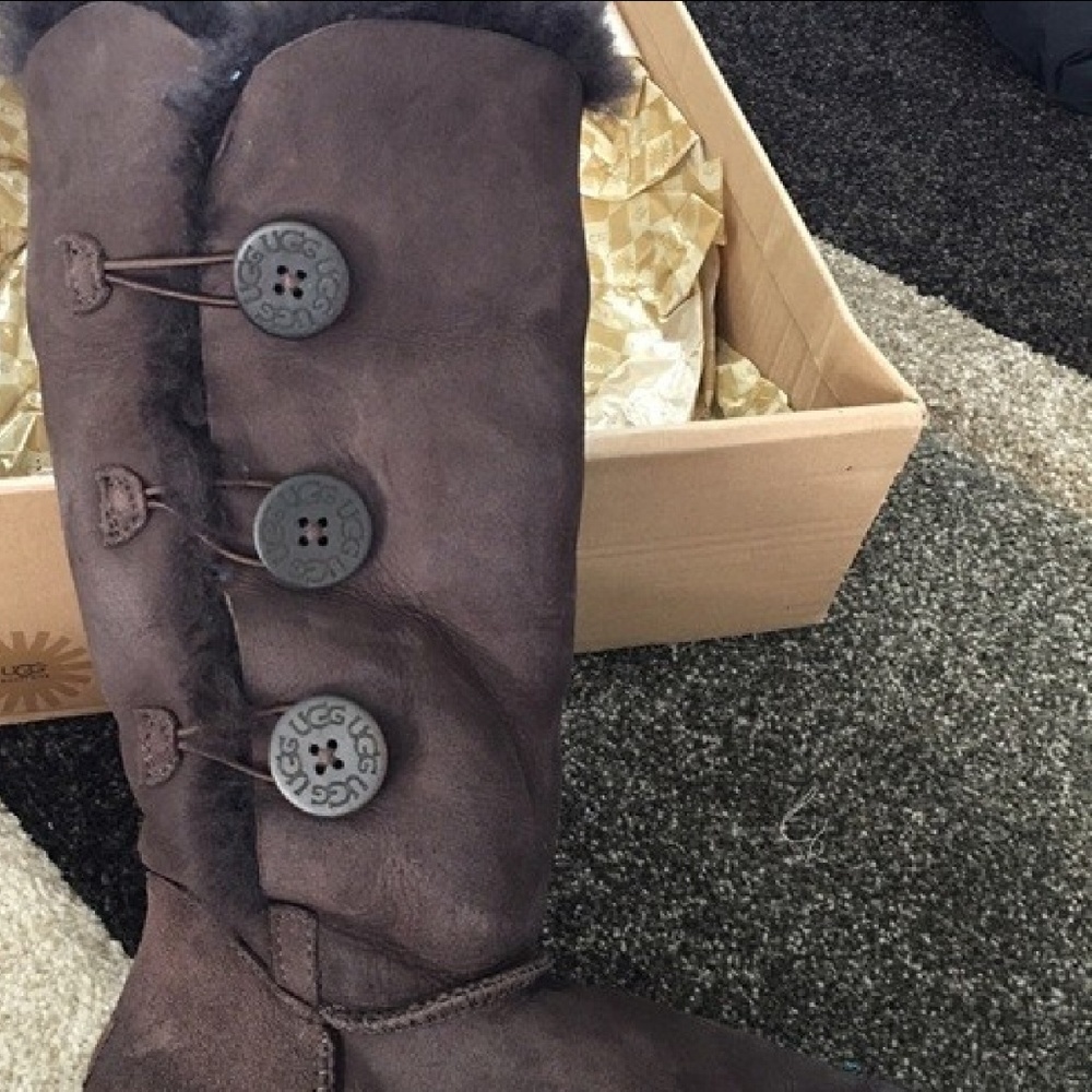 Chocolate Brown Bailey Button Ugg Boots